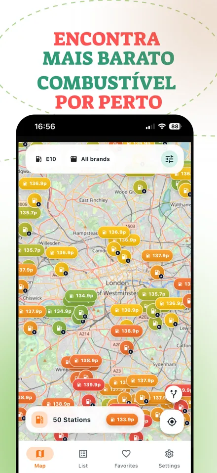 App Benzio — encontre combustível barato perto de si